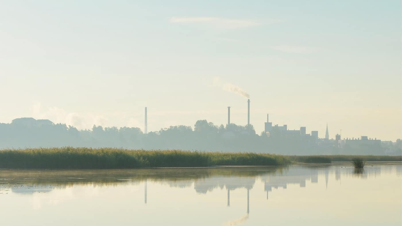 Utuinen maisemakuva Kotkasta.